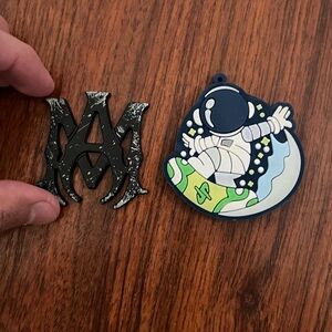 Amiri Metal Logo & Dude Perfect Keychain
